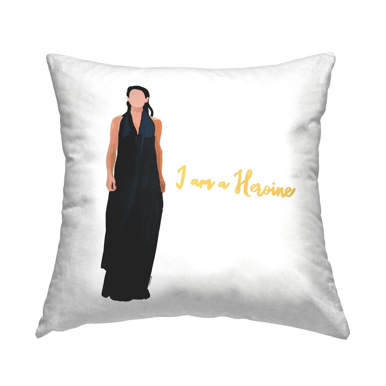 Stupell Industries I Am A Heroine Motivational Fashion Woman Throw Pillow, 18" x 18"
